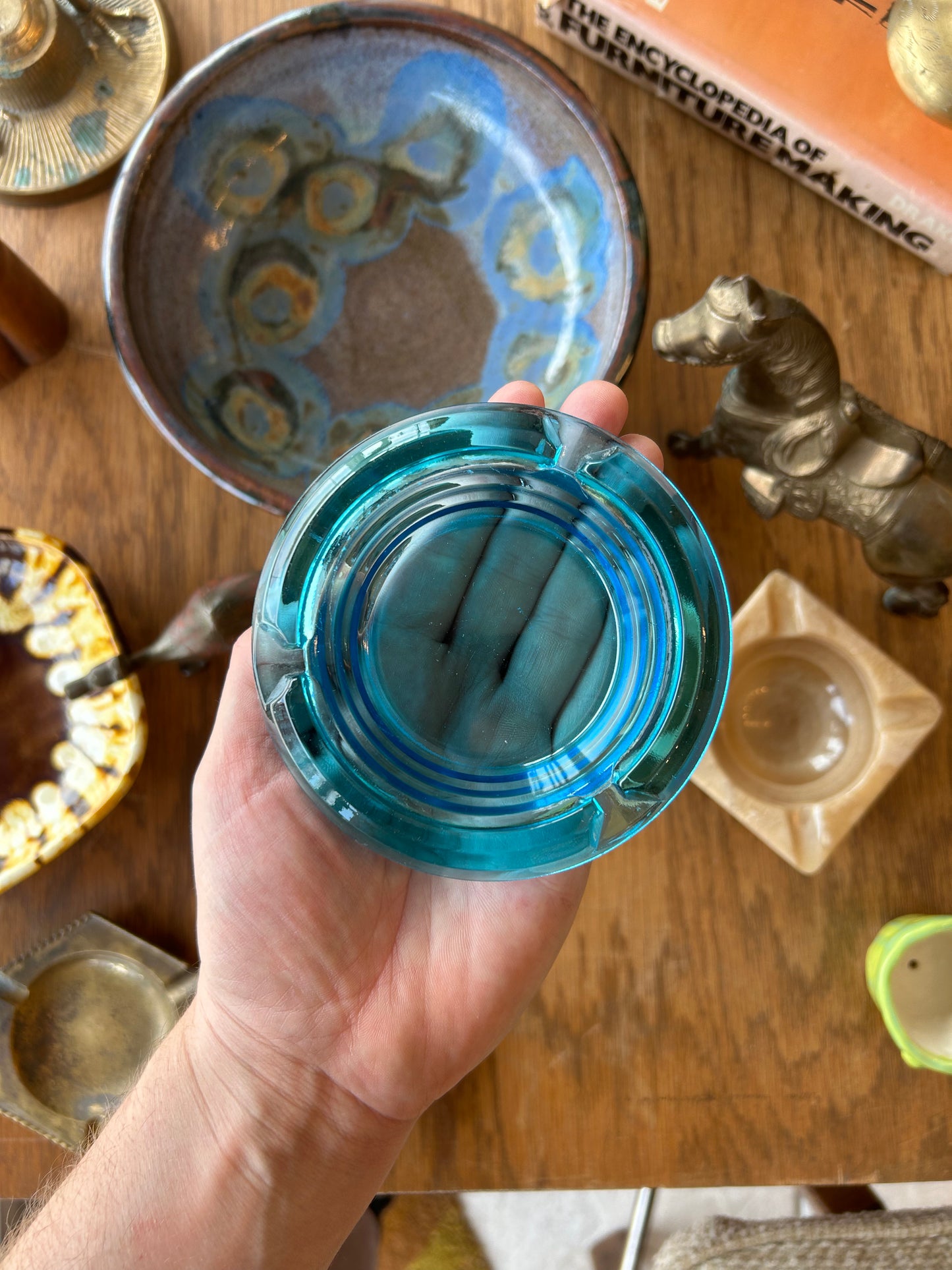 Ashtray Cobalt Glass