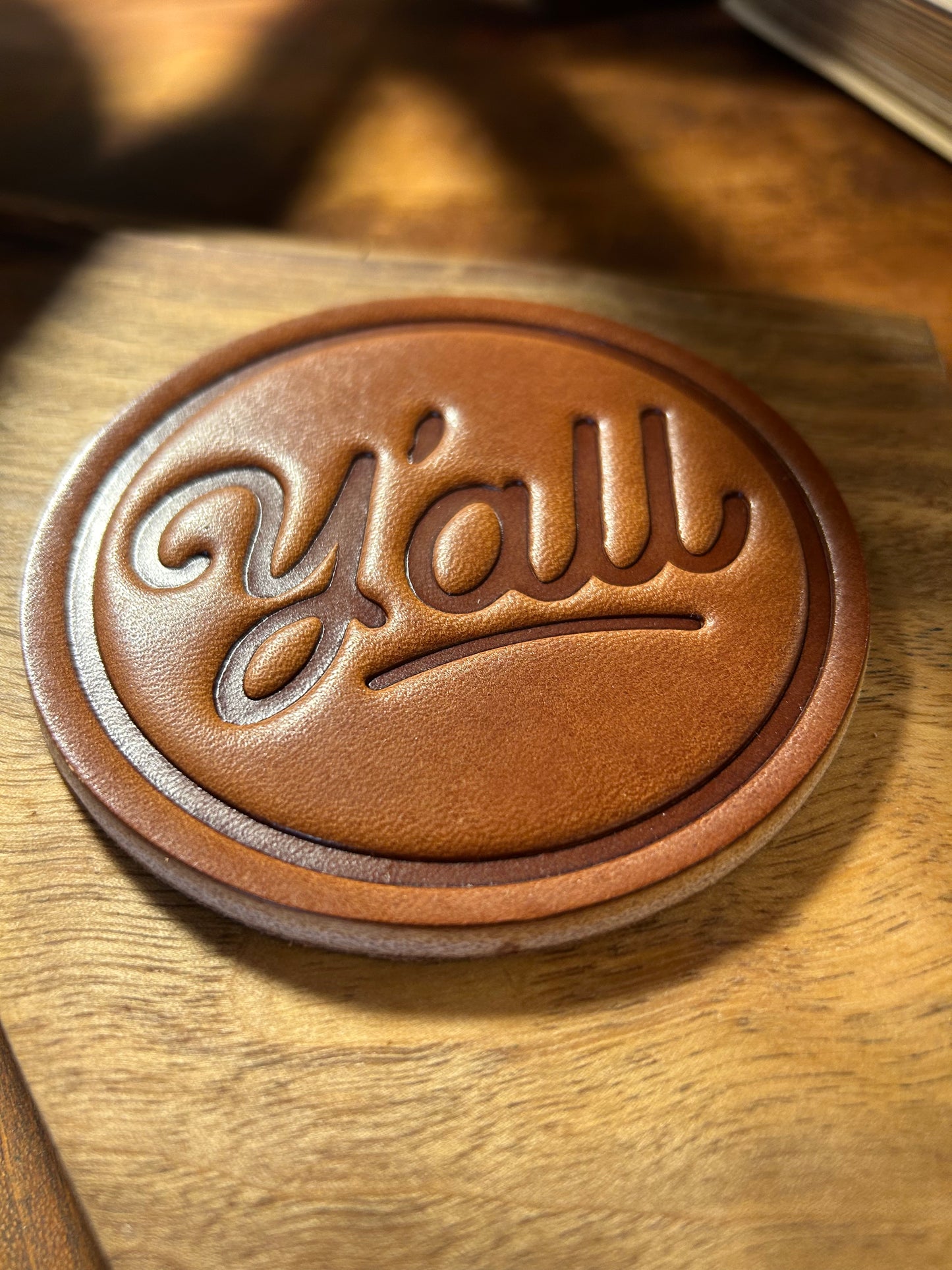 Leather Coaster Y’all