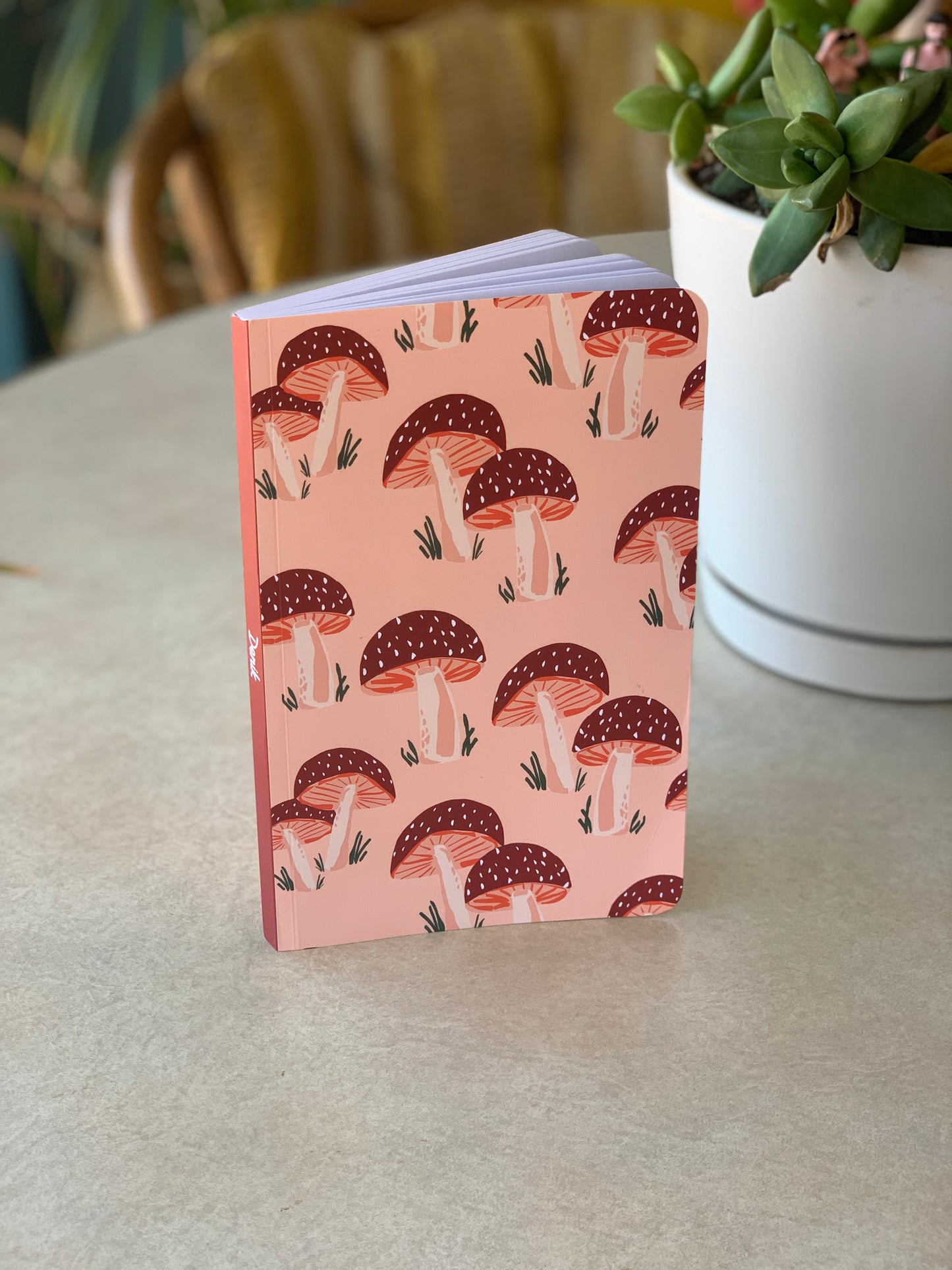 Peach Mushrooms Classic Notebook